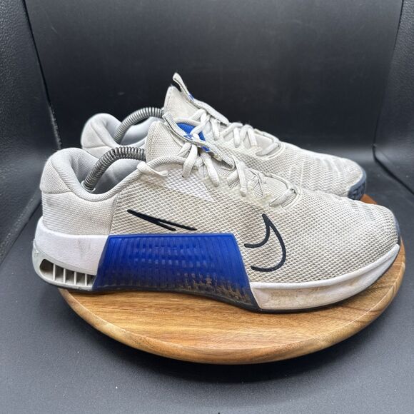 Nike Metcon 9 Mens Size 10.5 Weightlifting Shoes Running Training White Blue - Picture 3 of 8